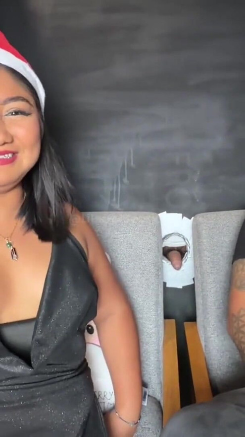 WIFE IS SHARED BY HER HUSBAND TO BE FUCKED IN A GLORY HOLE | Clip 1