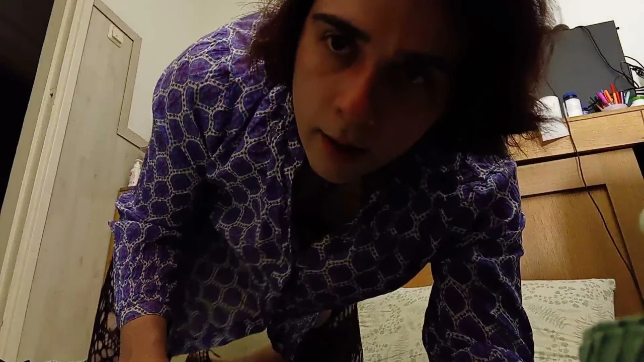 Femboy cumming in lingerie