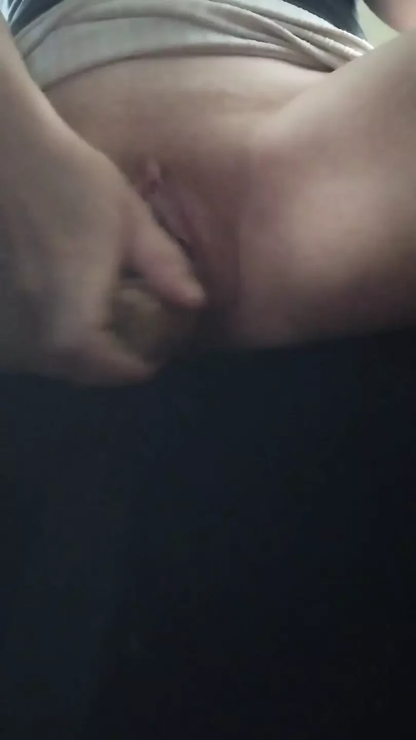 Horny Red Haired MILF Masturbating in the Back Seat of Her Car