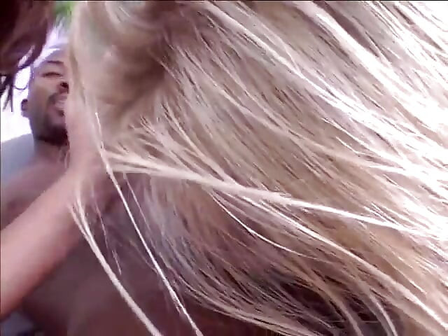 Two blonde deprive big black cock into her pussy cream pie temptation