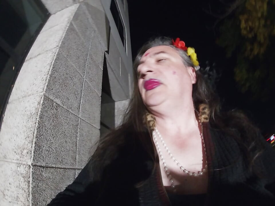 Horny mature sissy TV is whoring around the street corner for fun Tonight