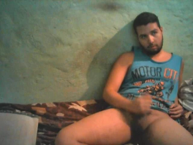 Batendo Punheita Com Camisa Azul