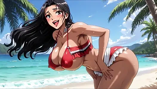 Moana с массивной грудью и огромной задницей в страстных полунагодных эротических сценах с Тропическими островами