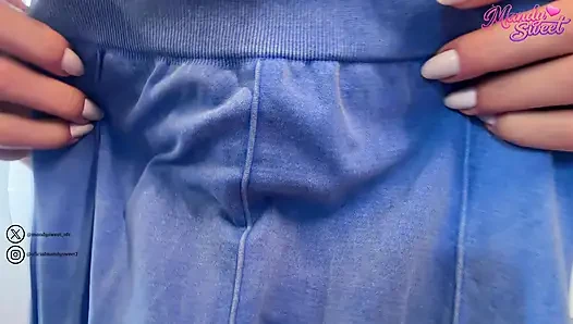 ASMR Pantat Besar Brunette Mencoba Legging Gym Baru