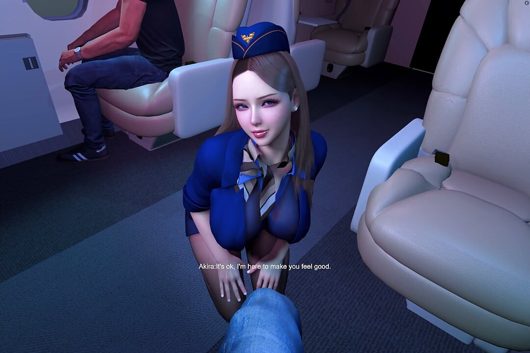 Fucking and cum inside a flight attendant with a perfect body - 3D Animation 4K