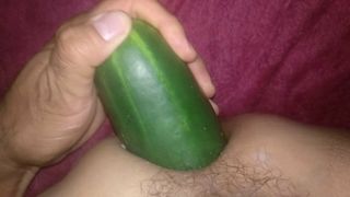 Enorme komkommer voor mijn reet