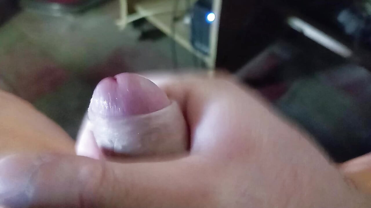 Approach to my cock with ejaculation, pulling milk