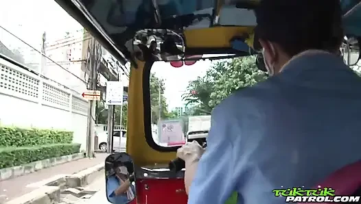 Shaved pussy Thai cutie fucked by hammer cock