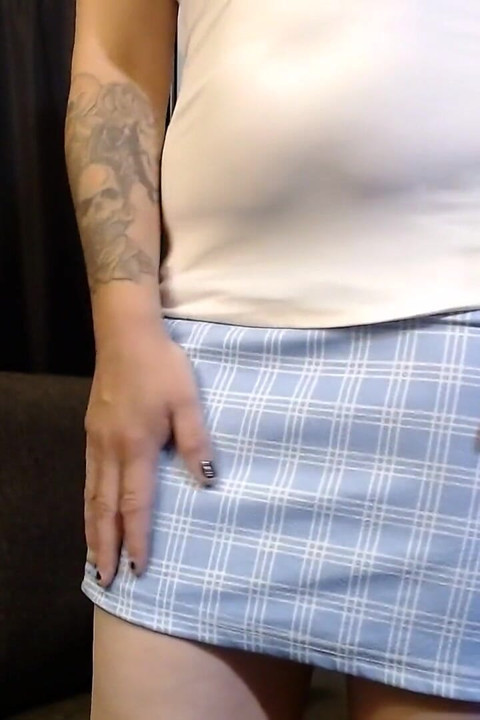 Mini Skirt Sexy Tease Flashing