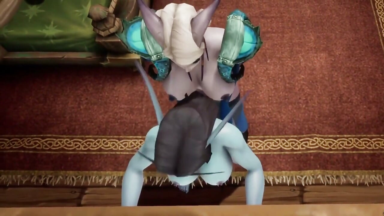 Shemale demon fuck pregnant elf in front of the fireplace