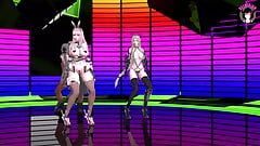 Obrovské kozy Bunny Girls + Sex (3D HENTAI)
