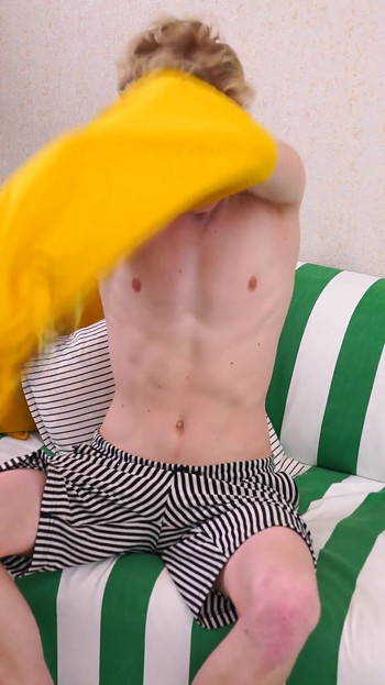 Hot Twink Strokes His Huge Cock Until He Finally Cums