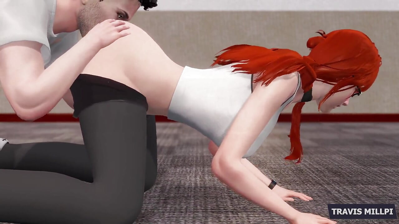 Seksowna laska pracuje w spodniach do jogi