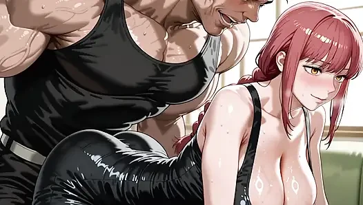 Yujiro (Baki) x Makima (CM)