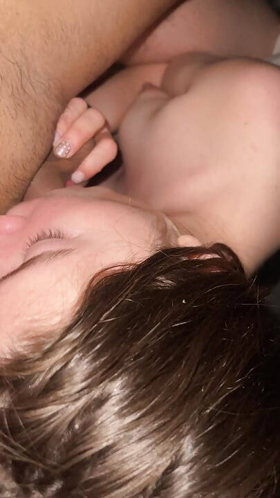 Beautiful girl gives her boyfriend the best blowjob
