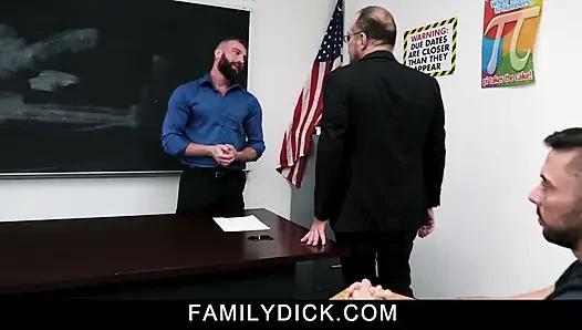 Naughty college boy Shane Jackson gets lesson from teacher and stepdad