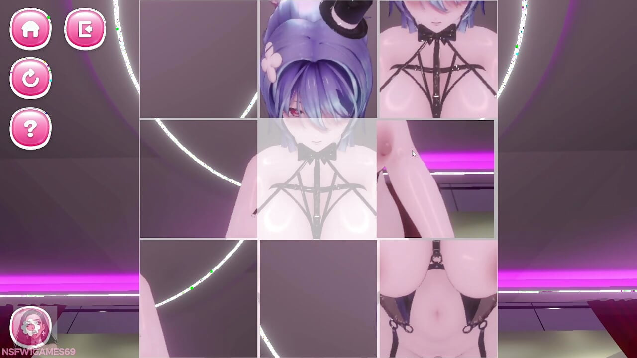 Bunny Girl riding while solving puzzels