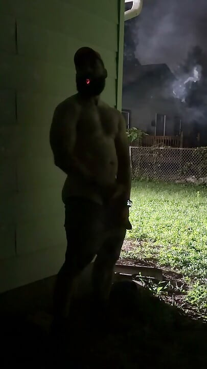 Backyard Cigar, Cum and Piss