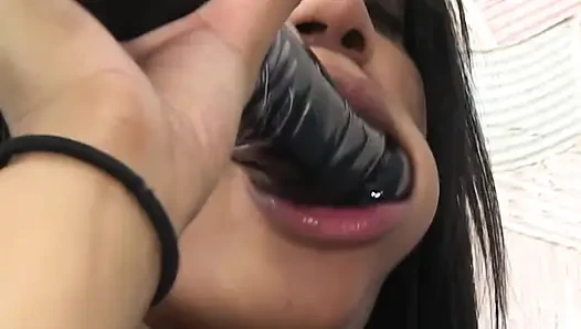 Lesbian Dildo Facesitting - Hot Asian & Black & White Babes Lick Pussy & Finger in Steamy Orgy