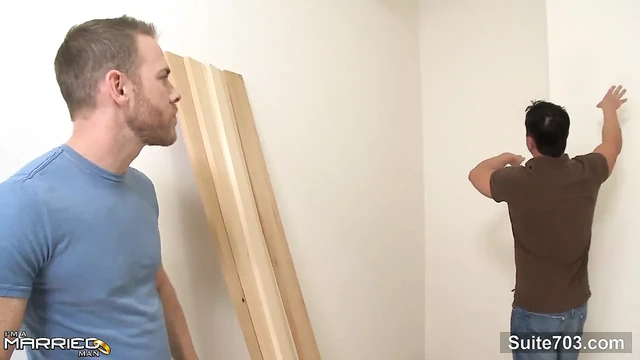Tattooed married guy fucking a gay's prick