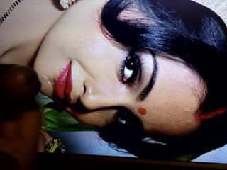 Klaarkomen op een sexy randi bhabi subhangi atre gezicht
