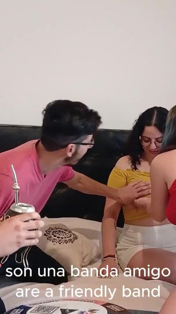 Key moment from "FOURSOME AMATEUR. PART 2. WITH MY STEPCOUSIN WE SHARE THE BOYFRIENDS"