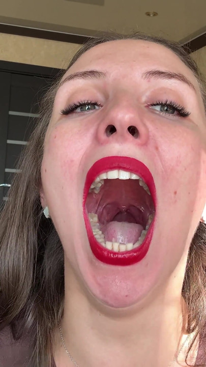 Uvula Spit Close-up POV