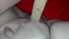 Fisting and fucking with xlarge dildo