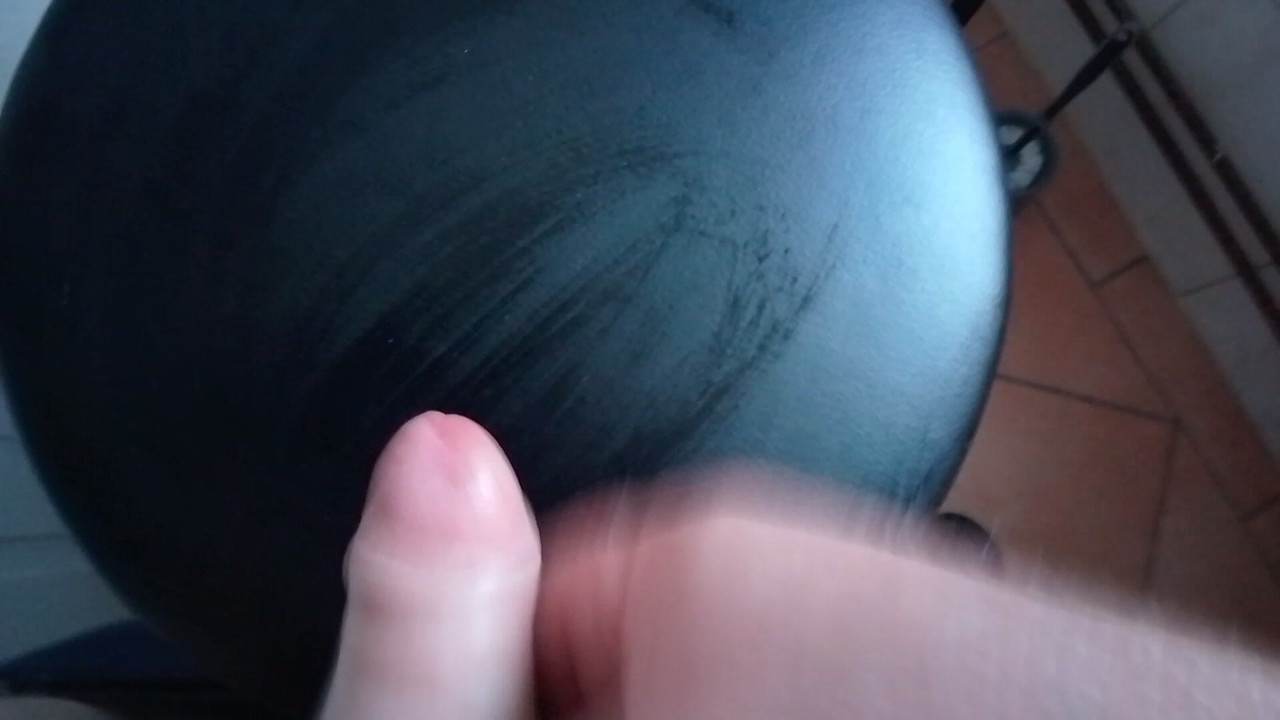 Cumshot in the bathroom