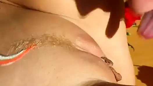 Dick fills up the shaved cunt on this sexy blonde