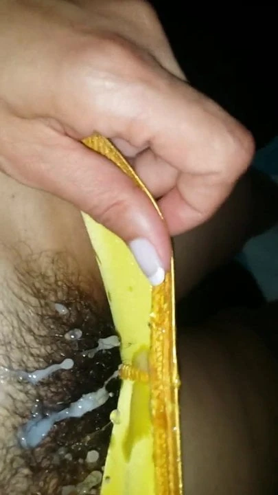 cum in new panties :)