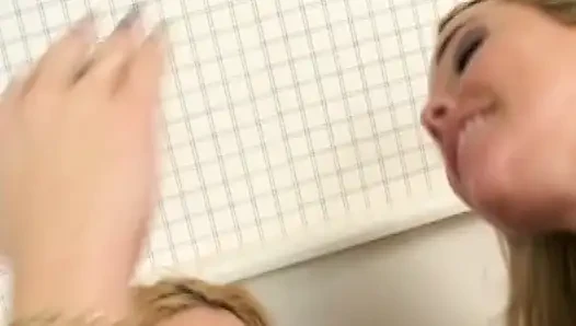 Blonde Babe Devours Partner's Big Cock in Passionate Play