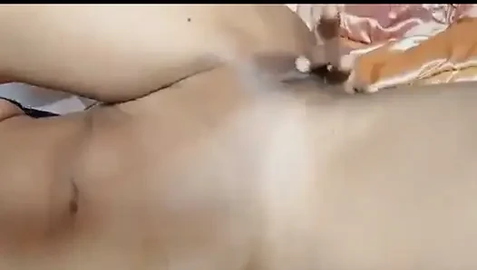 My girlfriend is all hot and caresses her