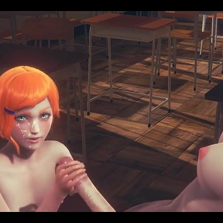 Hentai Futanari - Gwen Handjob and Fucked by Futanari in Classroom - Japanese Asian Manga Anime Game Porn