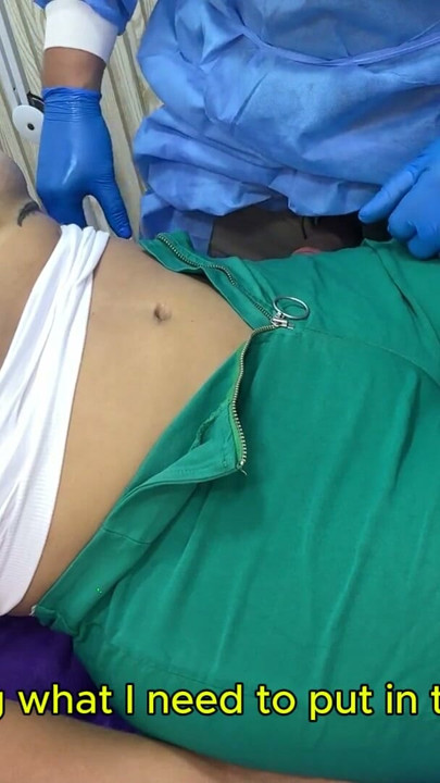 Perverted doctor took out his cock and caught the patient putting it in her pussy | Clip 1