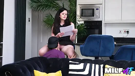 MilfAf- Busty Jessica Sin Makes Lazy Stepson Eat Her Pussy for Dinner