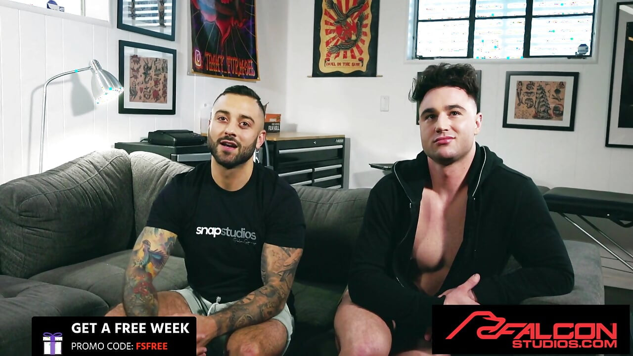 FALCON STUDIOS - Drew Valentino & Michael Boston First Live Cam Bareback