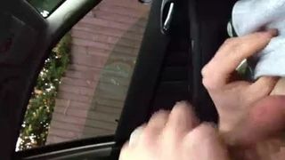 jerking masturbating in car not see 1