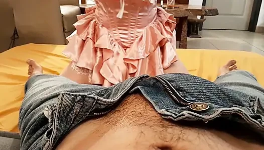 2477tec_I_5 - French Amateur, Clothed-Sex, Satin Lingerie, Rimming, Blowjob, Cumshot