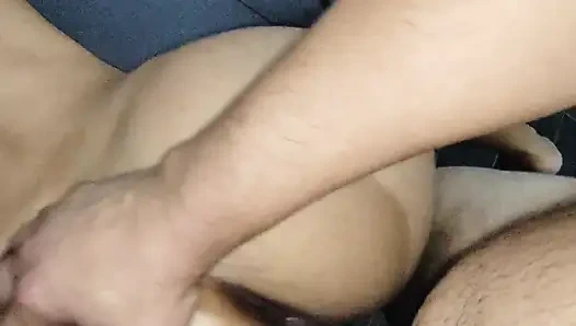 I spy on my sister-in-law and she discovers me. It gives me a surprise.