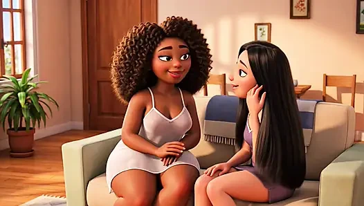 Cewek semok brasil kulit hitam dientot habis-habisan sama sahabatnya di rumah