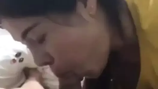 Chinese Blowjob while aunt is on phone