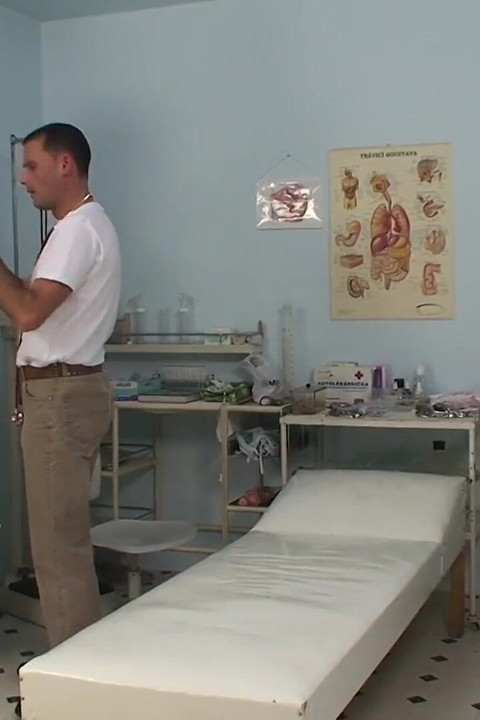 Horny and cock hungry brunette pretends to be sick to the doctor just to have it put in her warm wet pussy