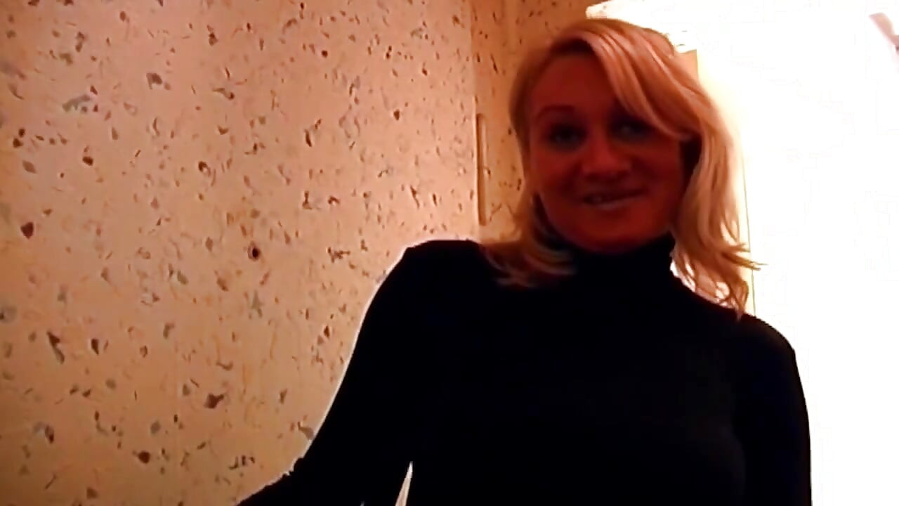 Mature Blonde Sucks Balls and Dildo Fucks Dripping Pussy