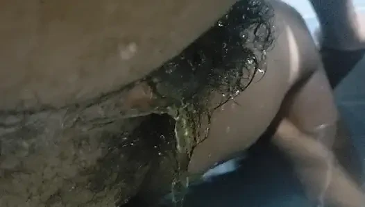 Hot Wife Big Pussy Standing Up On Water, Homemade Sex & Hairy Pussy Close up Carrying