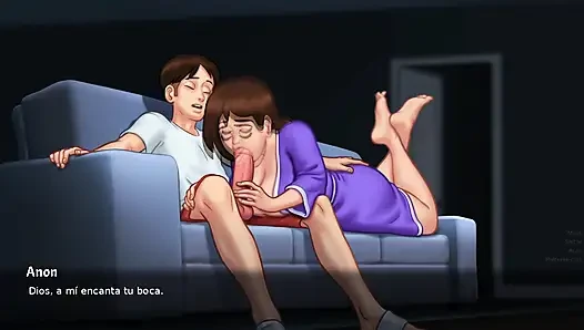 Ibu tiri pengen sesekali, jadi kamu harus muasin dia - kisah musim panas