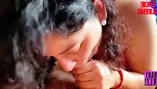 Argentinian slut BabyLuna939 sucks my dick, jerks off my tits until I run out of milk and takes it all Part 2