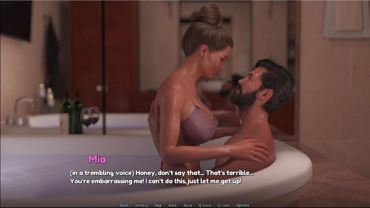 Зв'язки між 6 Логан пальцями Міа в hottub