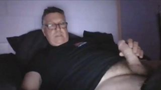 Papa komt klaar op cam