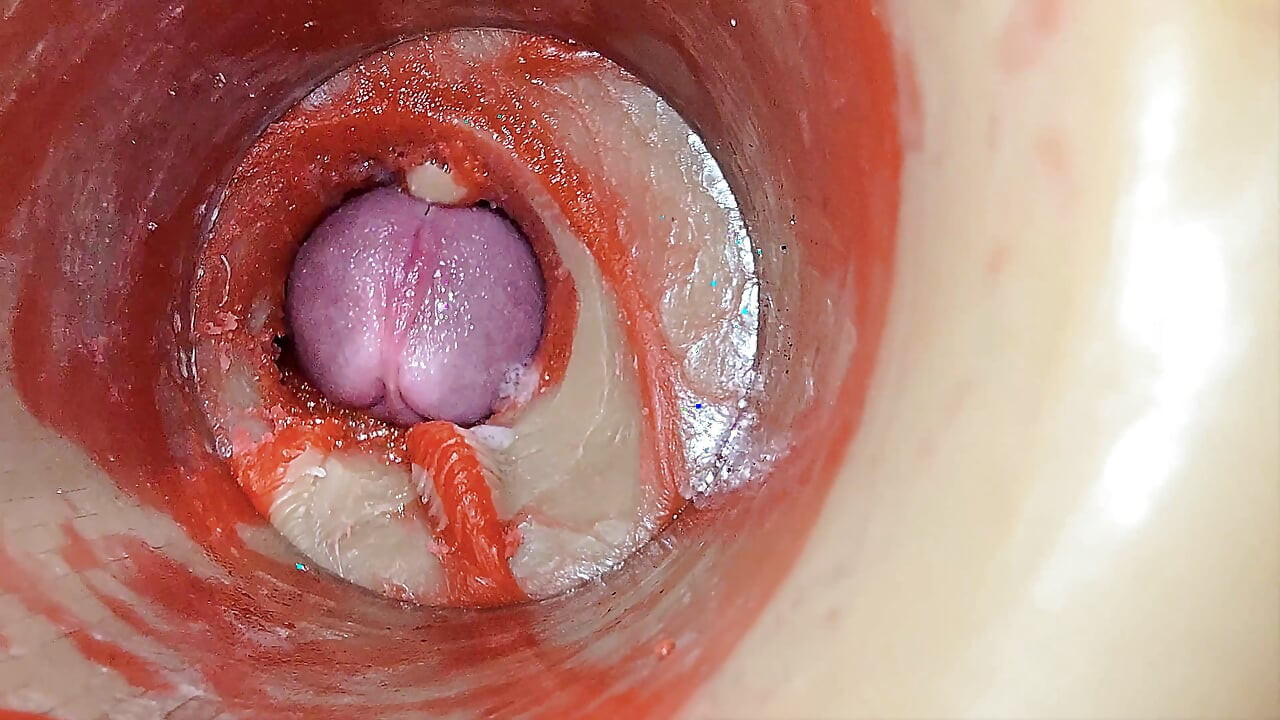 Female Insemination - Internal Camera Captures Deep Male Huge Ejaculation